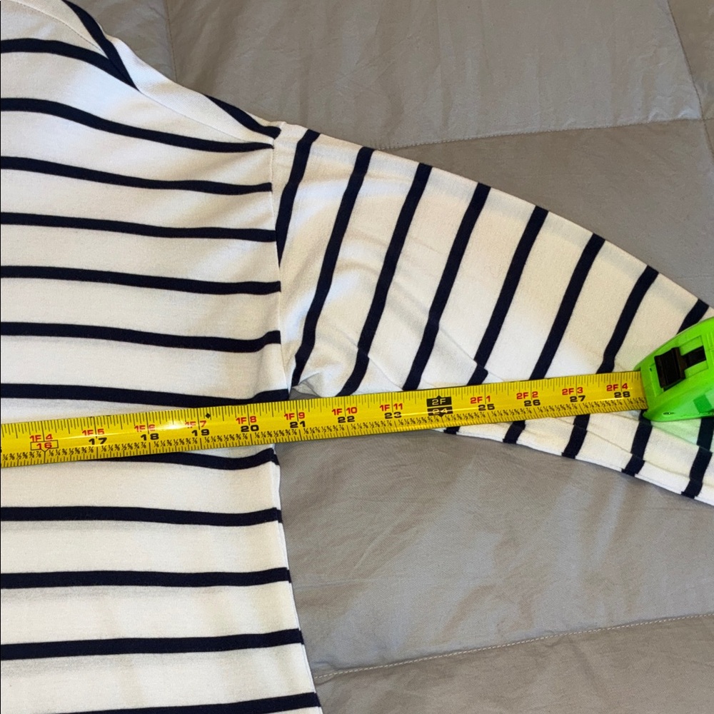 GAP Navy and White Striped Long Sleeve Tee M - Picture 9 of 10